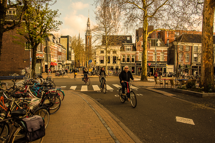 Representativ stadsbild av centrala Groningen