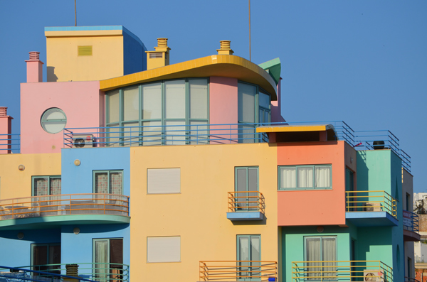 Arkitekturen i Marina de Albufeira.