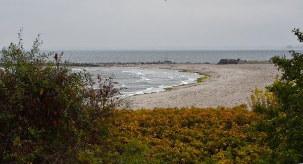 Fehmarn sund frn rummets balkong, Strandhotell Bene.